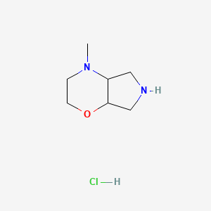 molecular formula C7H15ClN2O B11716455 4-Methyl-octahydropyrrolo[3,4-b][1,4]oxazine hydrochloride 