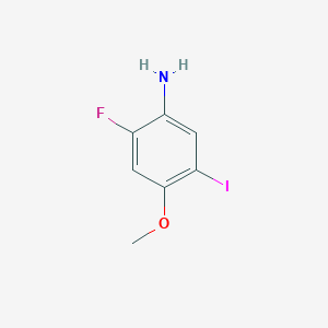 molecular formula C7H7FINO B11716560 2-Fluoro-5-iodo-4-methoxyaniline 