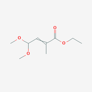 molecular formula C9H16O4 B11716626 Ethyl 4,4-Dimethoxy-2-methyl-2-butenoate 