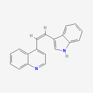 molecular formula C19H14N2 B1171663 4-[(Z)-2-(1H-indol-3-yl)ethenyl]quinoline CAS No. 1586-46-5