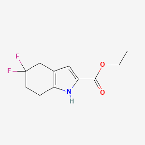 molecular formula C11H13F2NO2 B11716812 Ethyl 5,5-difluoro-4,5,6,7-tetrahydro-1H-indole-2-carboxylate 