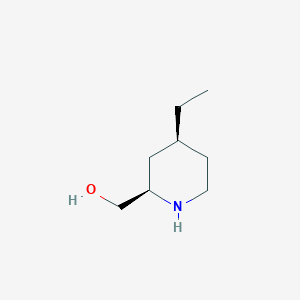 molecular formula C8H17NO B11716842 Rel-((2R,4S)-4-ethylpiperidin-2-yl)methanol 