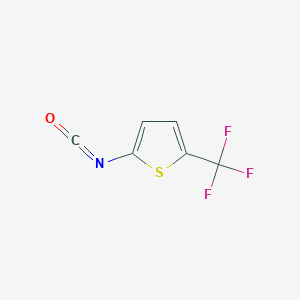 molecular formula C6H2F3NOS B11717037 2-Isocyanato-5-(trifluoromethyl)thiophene 