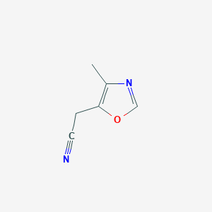 molecular formula C6H6N2O B11717344 4-Methyloxazole-5-acetonitrile 
