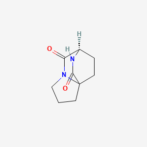 B1171737 (3R)-tetrahydro-6H-3,8a-Ethanopyrrolo[1,2-a]pyrazine-1,4-dione CAS No. 160814-68-6