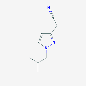 molecular formula C9H13N3 B11717430 (1-Isobutyl-1H-pyrazol-3-yl)acetonitrile 