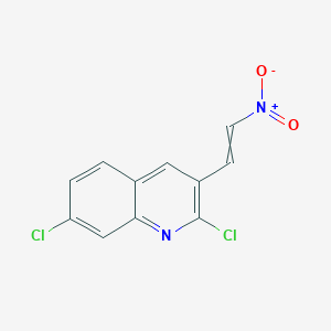 molecular formula C11H7Cl2N2O2 B1171755 2,7-Dichloro-3-(2-nitroethenyl)quinoline CAS No. 182050-39-1