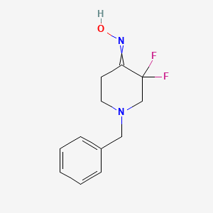 molecular formula C12H14F2N2O B11717670 1-Benzyl-3,3-difluoropiperidine-4-one oxime 