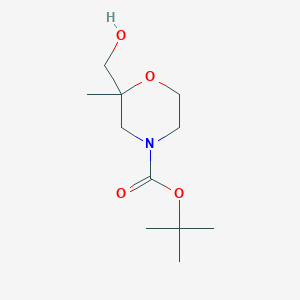 molecular formula C11H21NO4 B11717684 Tert-butyl 2-(hydroxymethyl)-2-methylmorpholine-4-carboxylate 