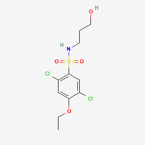 molecular formula C11H15Cl2NO4S B1171799 2,5-dichloro-4-ethoxy-N-(3-hydroxypropyl)benzenesulfonamide 