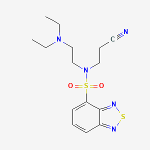 molecular formula C15H21N5O2S2 B11718075 N-(2-cyanoethyl)-N-[2-(diethylamino)ethyl]-2,1,3-benzothiadiazole-4-sulfonamide 