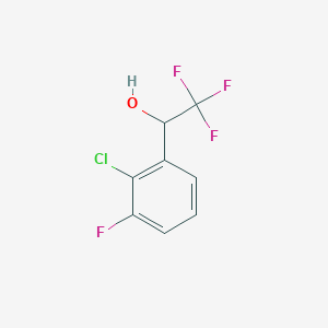 molecular formula C8H5ClF4O B11718119 1-(2-Chloro-3-fluorophenyl)-2,2,2-trifluoroethan-1-ol 