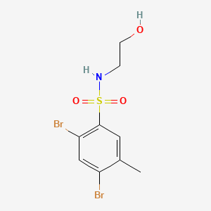 2,4-dibromo-N-(2-hydroxyethyl)-5-methylbenzenesulfonamide