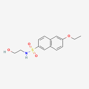 molecular formula C14H17NO4S B1171821 6-ethoxy-N-(2-hydroxyethyl)-2-naphthalenesulfonamide 