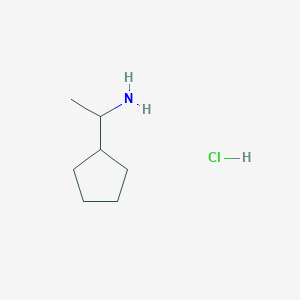 molecular formula C7H16ClN B117183 1-Cyclopentylethan-1-amine hydrochloride CAS No. 150812-09-2
