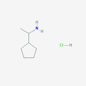 molecular formula C7H16ClN B117183 (1-环戊基乙基)胺盐酸盐 CAS No. 150812-09-2