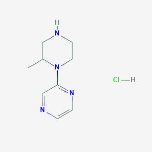 molecular formula C9H15ClN4 B11718303 2-(2-Methylpiperazin-1-yl)pyrazine hydrochloride 