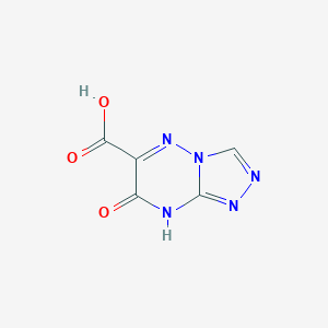 molecular formula C5H3N5O3 B11718349 7-Oxo-7,8-dihydro-[1,2,4]triazolo[4,3-b][1,2,4]triazine-6-carboxylic acid 