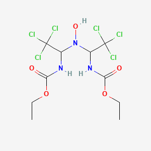 molecular formula C10H15Cl6N3O5 B11718354 Diethyl [(hydroxyimino)bis(2,2,2-trichloroethane-1,1-diyl)]biscarbamate 