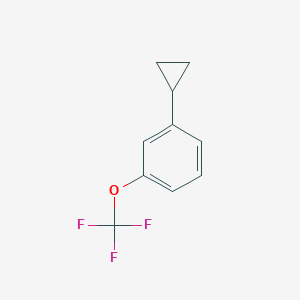 molecular formula C10H9F3O B11718382 1-Cyclopropyl-3-(trifluoromethoxy)benzene 