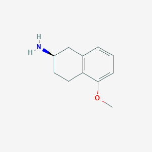 molecular formula C11H15NO B117184 (R)-5-Methoxy-1,2,3,4-tetrahydronaphthalen-2-amine CAS No. 105086-92-8
