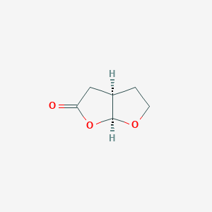 molecular formula C6H8O3 B11718403 Furo[2,3-b]furan-2(3H)-one, tetrahydro-, cis- 