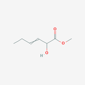 molecular formula C7H12O3 B11718739 Methyl 2-hydroxyhex-3-enoate 