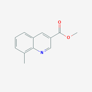 molecular formula C12H11NO2 B11718766 Methyl 8-Methylquinoline-3-carboxylate 