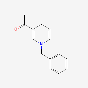 molecular formula C14H15NO B11718876 Ethanone, 1-[1,4-dihydro-1-(phenylmethyl)-3-pyridinyl]- CAS No. 19350-64-2