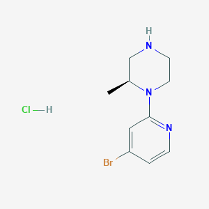 molecular formula C10H15BrClN3 B11718925 (S)-1-(4-Bromopyridin-2-YL)-2-methylpiperazine hcl 