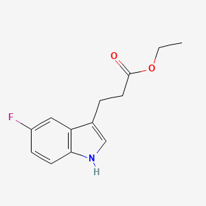 molecular formula C13H14FNO2 B11718974 Ethyl 3-(5-Fluoro-3-indolyl)propanoate 