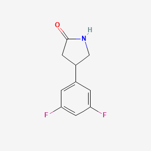 molecular formula C10H9F2NO B11719023 4-(3,5-Difluorophenyl)pyrrolidin-2-one 