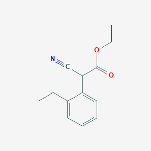 molecular formula C13H15NO2 B11719118 Ethyl 2-cyano-2-(2-ethylphenyl)acetate CAS No. 600716-78-7
