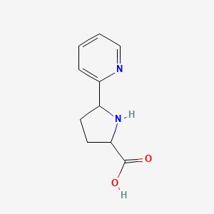 molecular formula C10H12N2O2 B11719196 5-(2-Pyridyl)pyrrolidine-2-carboxylic acid 
