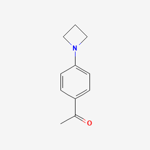 molecular formula C11H13NO B11719217 1-(4-(Azetidin-1-yl)phenyl)ethanone 