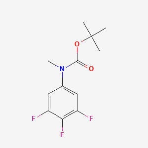 molecular formula C12H14F3NO2 B11719266 tert-Butyl methyl(3,4,5-trifluorophenyl)carbamate 