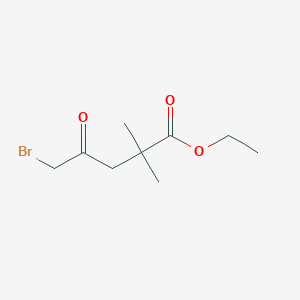 molecular formula C9H15BrO3 B117194 Ethyl 5-bromo-2,2-dimethyl-4-oxopentanoate CAS No. 154325-75-4