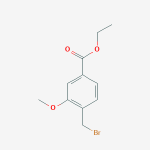 molecular formula C11H13BrO3 B11719401 Ethyl 4-bromomethyl-3-methoxybenzoate 