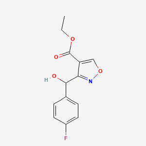 molecular formula C13H12FNO4 B11719417 Ethyl 3-[(4-Fluorophenyl)(hydroxy)methyl]isoxazole-4-carboxylate CAS No. 2006277-28-5