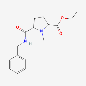 molecular formula C16H22N2O3 B11719449 Ethyl 5-(Benzylcarbamoyl)-1-methylpyrrolidine-2-carboxylate 