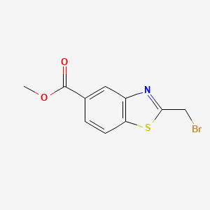molecular formula C10H8BrNO2S B11719455 Methyl 2-(bromomethyl)benzo[d]thiazole-5-carboxylate 