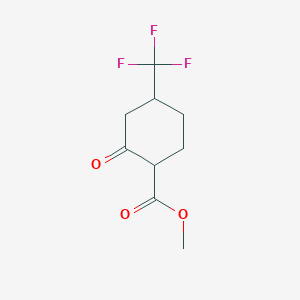 molecular formula C9H11F3O3 B11719464 Methyl 2-oxo-4-(trifluoromethyl)cyclohexanecarboxylate CAS No. 917911-16-1