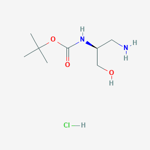molecular formula C8H19ClN2O3 B11719502 tert-butyl N-[(2S)-1-amino-3-hydroxypropan-2-yl]carbamate hydrochloride 