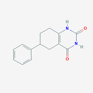 molecular formula C14H14N2O2 B11719509 6-Phenyl-1,2,3,4,5,6,7,8-octahydroquinazoline-2,4-dione 