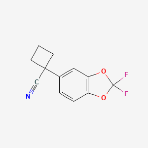 molecular formula C12H9F2NO2 B11719518 1-(2,2-Difluoro-1,3-benzodioxol-5-yl)cyclobutanecarbonitrile 