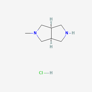 molecular formula C7H15ClN2 B11719531 cis-2-Methyloctahydropyrrolo[3,4-c]pyrrole hydrochloride 