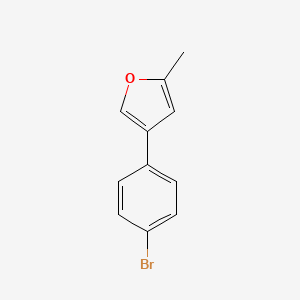 molecular formula C11H9BrO B11719535 4-(4-Bromophenyl)-2-methylfuran 