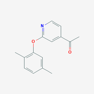 molecular formula C15H15NO2 B11719569 4-Acetyl-2-(2,5-dimethylphenoxy) pyridine 