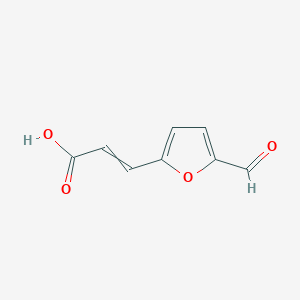 molecular formula C8H6O4 B11719575 3-(5-Formylfuran-2-yl)prop-2-enoic acid 