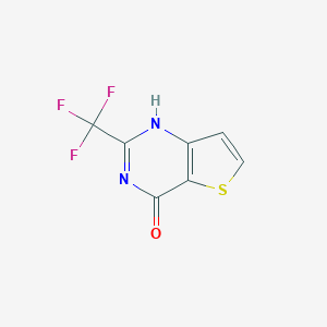 molecular formula C7H3F3N2OS B117196 2-(Trifluoromethyl)thieno[3,2-d]pyrimidin-4(3H)-one CAS No. 147972-26-7